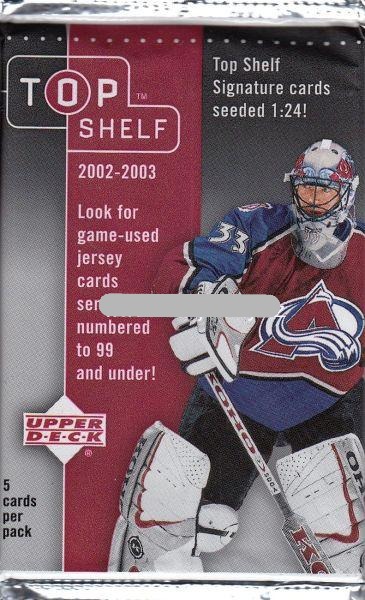 2002-03 Upper Deck Top Shelf Hockey Hobby Balíček