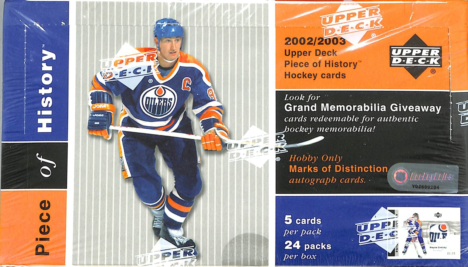 2002-03 Upper Deck Piece of History Hockey Hobby Balíček