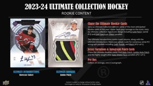2023-24 Upper Deck Ultimate Hockey Hobby Box - Image 4