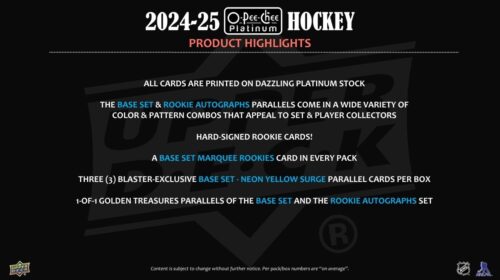 2024-25 Upper Deck O-Pee-Chee Platinum Hockey Blaster Box - Image 7