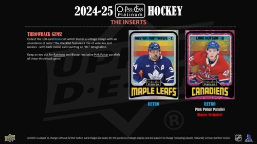 2024-25 Upper Deck O-Pee-Chee Platinum Hockey Blaster Box - Image 4