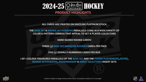 2024-25 Upper Deck O-Pee-Chee Platinum Hockey Hobby Box - Image 7