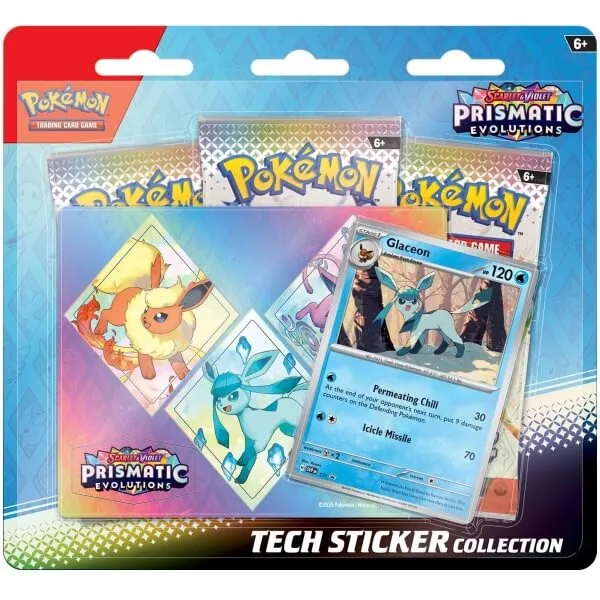 Pokémon Prismatic Evolutions Tech Sticker Collection - Glaceon