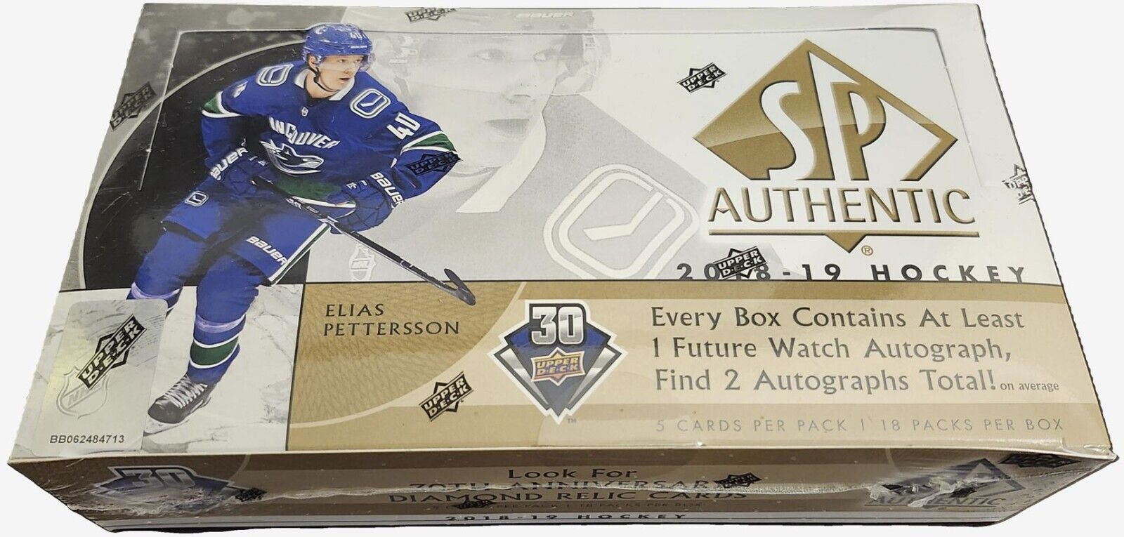 2018-19 Upper Deck SP Authentic Hockey Hobby Box